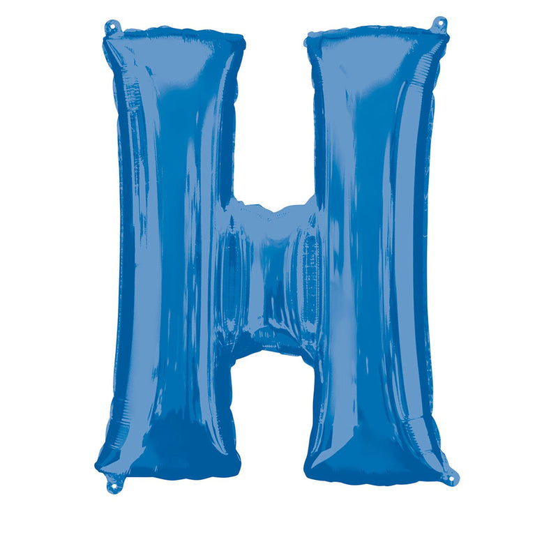 Balão Foil 86cm Azul Letra H