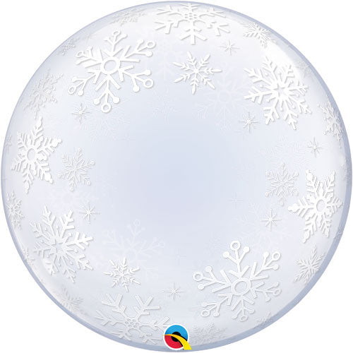 Balão Deco Bubble Flocos de Neve 24″