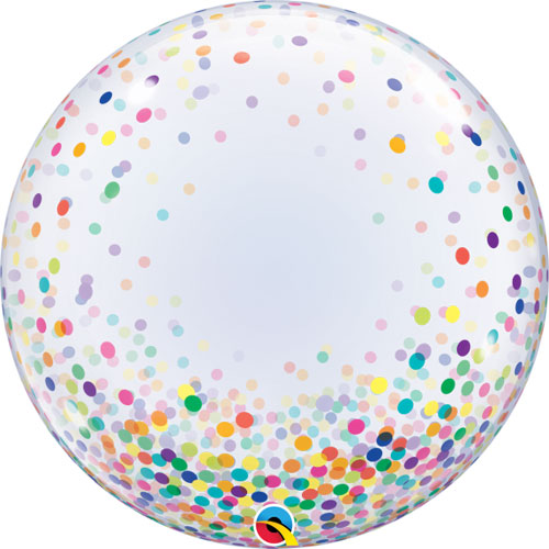 Balão Deco Bubble Confettis Multicolor 24″