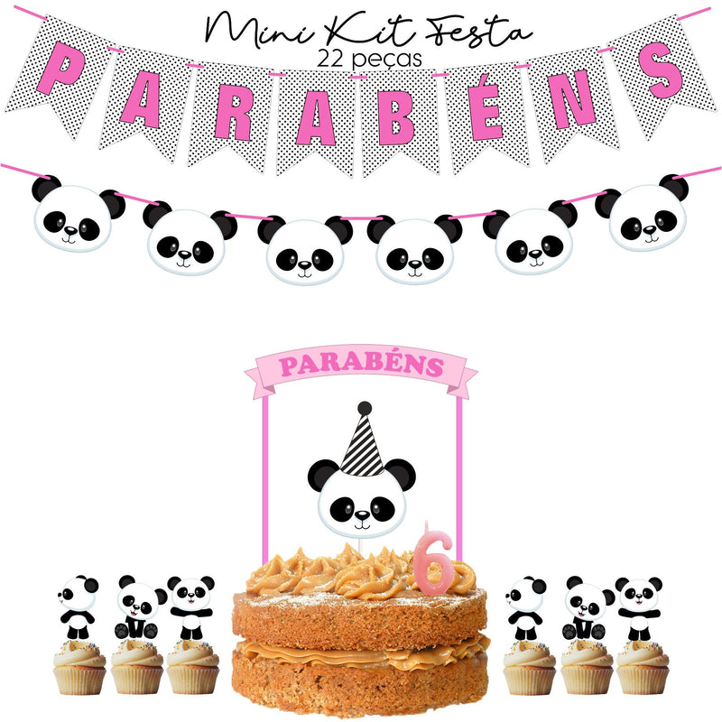 Mini Kit Festa Panda Rosa